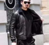 Teddy fleece slim-fit men's leather jacket and fleece leather jacket for the new autumn and winter collection of 2019 Item Picture